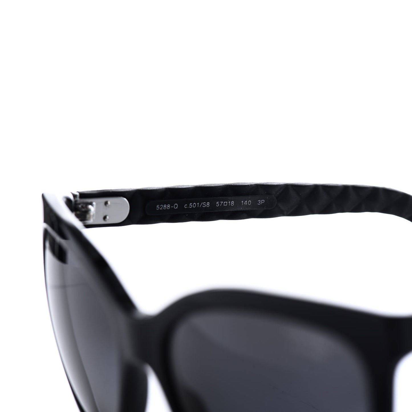 Acetate Quilted Polarized Butterfly CC Sunglasses 5288-Q Black