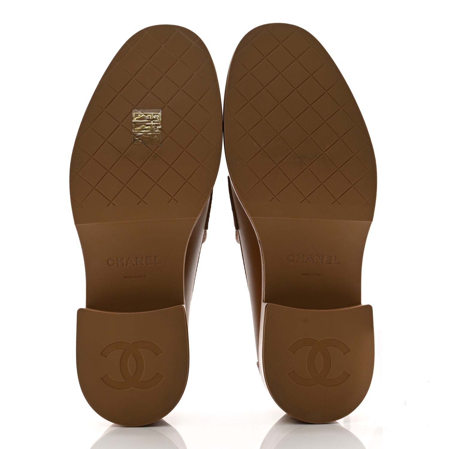 Chanel Calfskin CC Platform Loafers 39.5 Beige 5 of 11