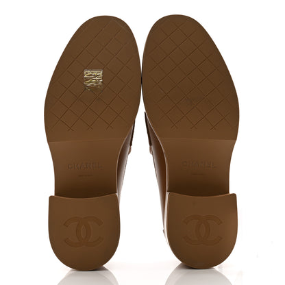 Chanel Calfskin CC Platform Loafers 39.5 Beige 5 of 11