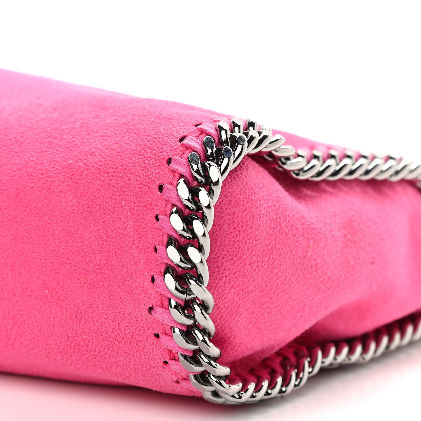 Shaggy Deer Mini Falabella Fold Over Tote Hot Pink