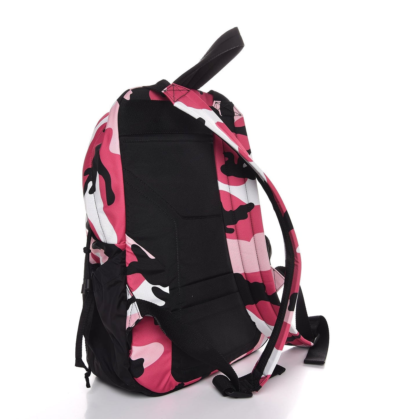 Nylon Camouflage Print Backpack Pink White Black