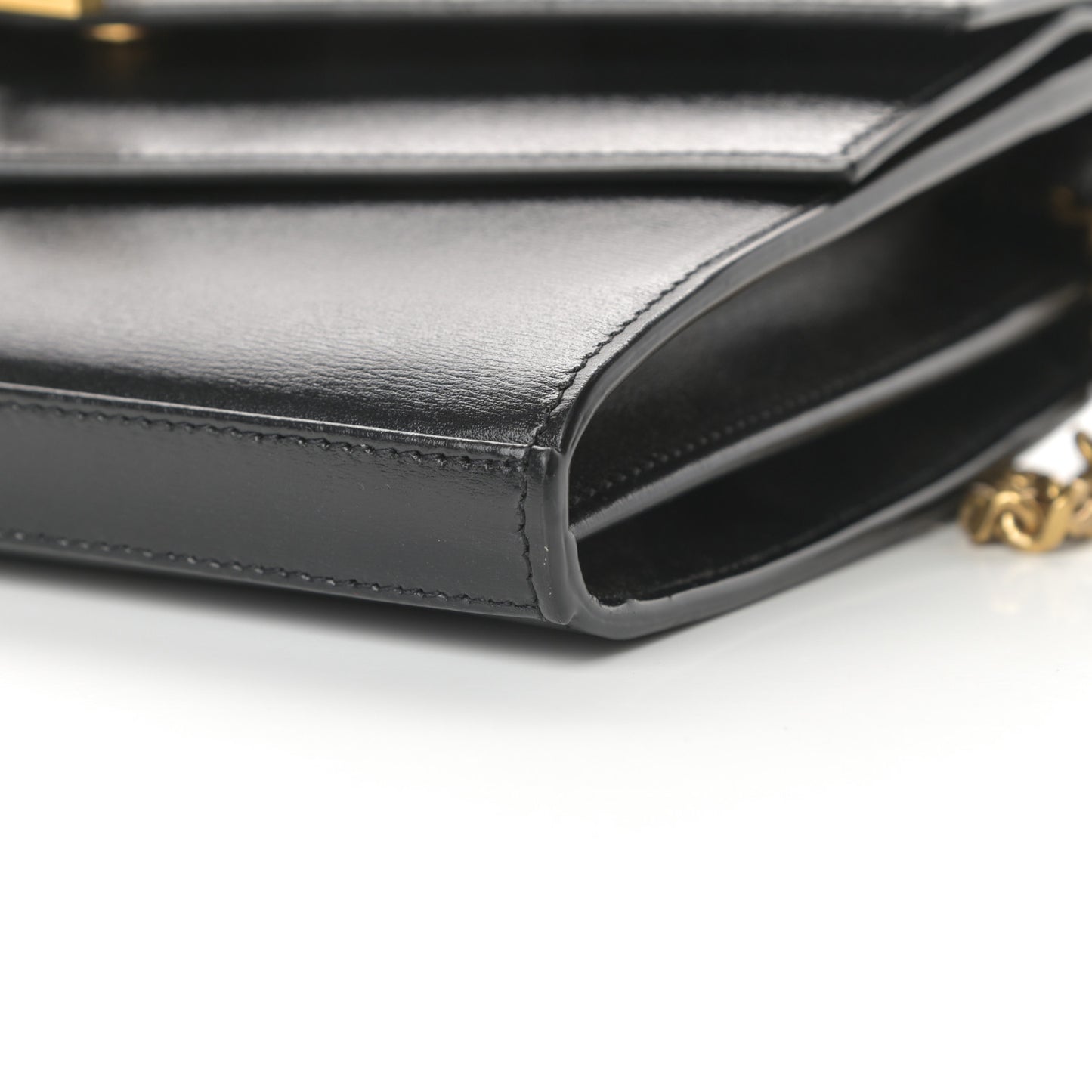 Smooth Calfskin Sulpice Monogram Chain Wallet Black