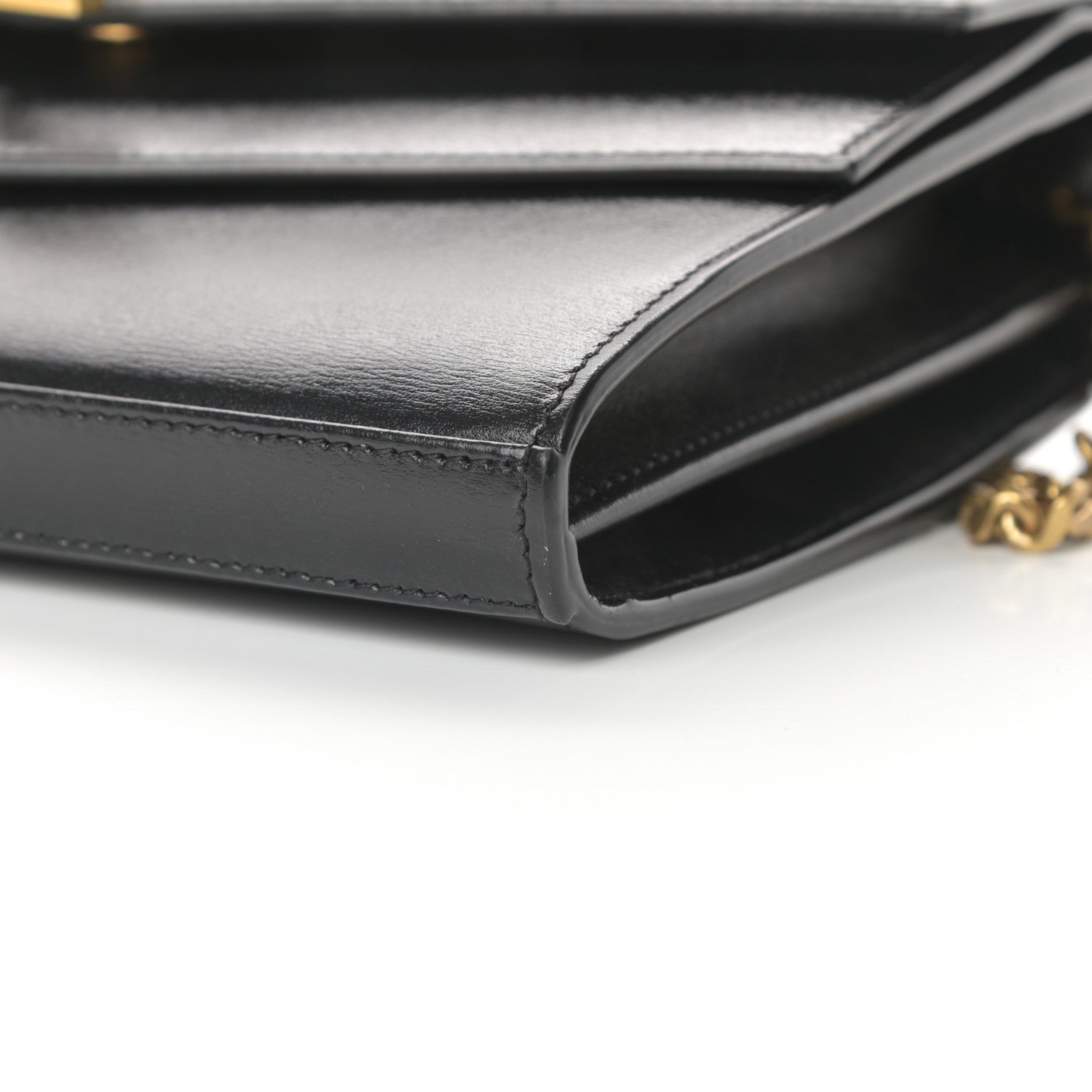 Saint Laurent Smooth Calfskin Sulpice Monogram Chain Wallet Black 10 of 11