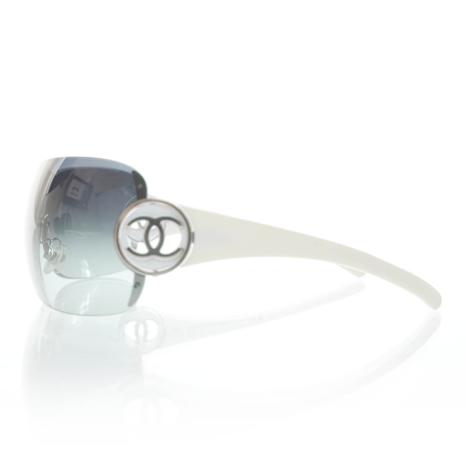 Chanel CC Logo Sunglasses 4145 White 3 of 9
