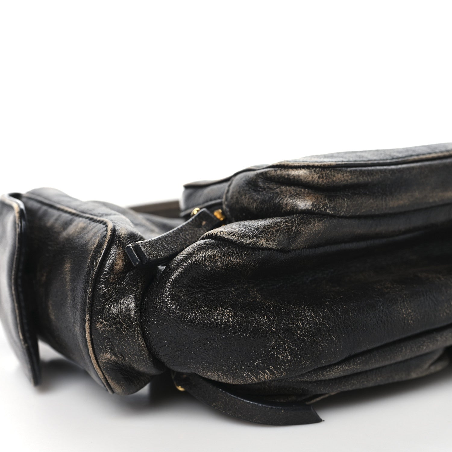Miu Miu Distressed Nappa Pocket Bag  Sand Coffee 8 of 9