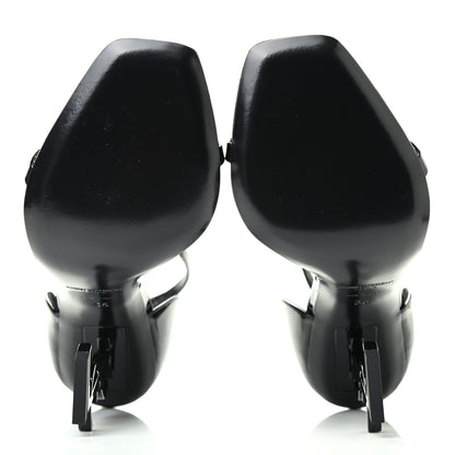 Saint Laurent Patent Calfskin Opyum 110 Sandals 36 Black 5 of 8