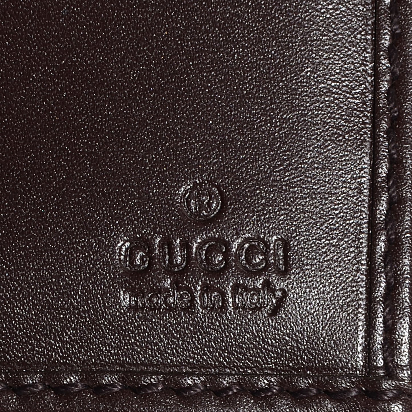 Guccissima Margaux Calfskin Metal Bar Continental Flap Wallet Chocolate
