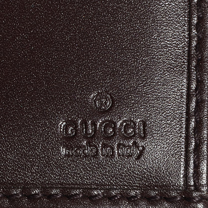 Gucci Guccissima Margaux Calfskin Metal Bar Continental Flap Wallet Chocolate 6 of 8