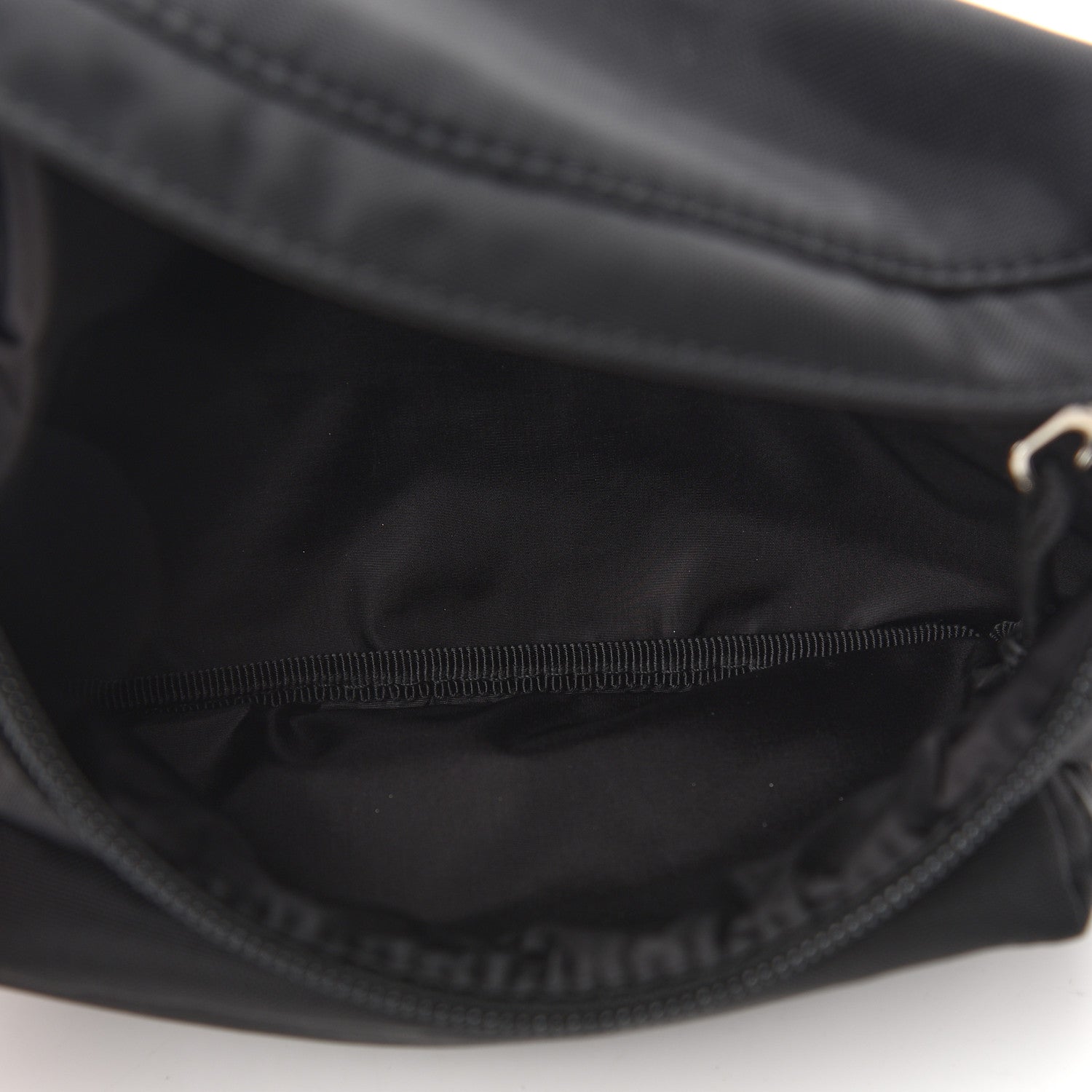 Balenciaga Sport Nylon Logo Embroidered Wheel Belt Bag Black White 5 of 9