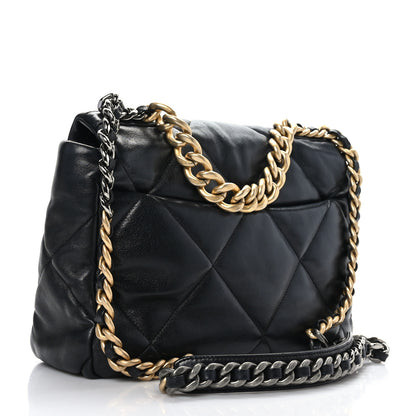 Chanel Lambskin Quilted Large Chanel 19 Flap Black 3 of 9