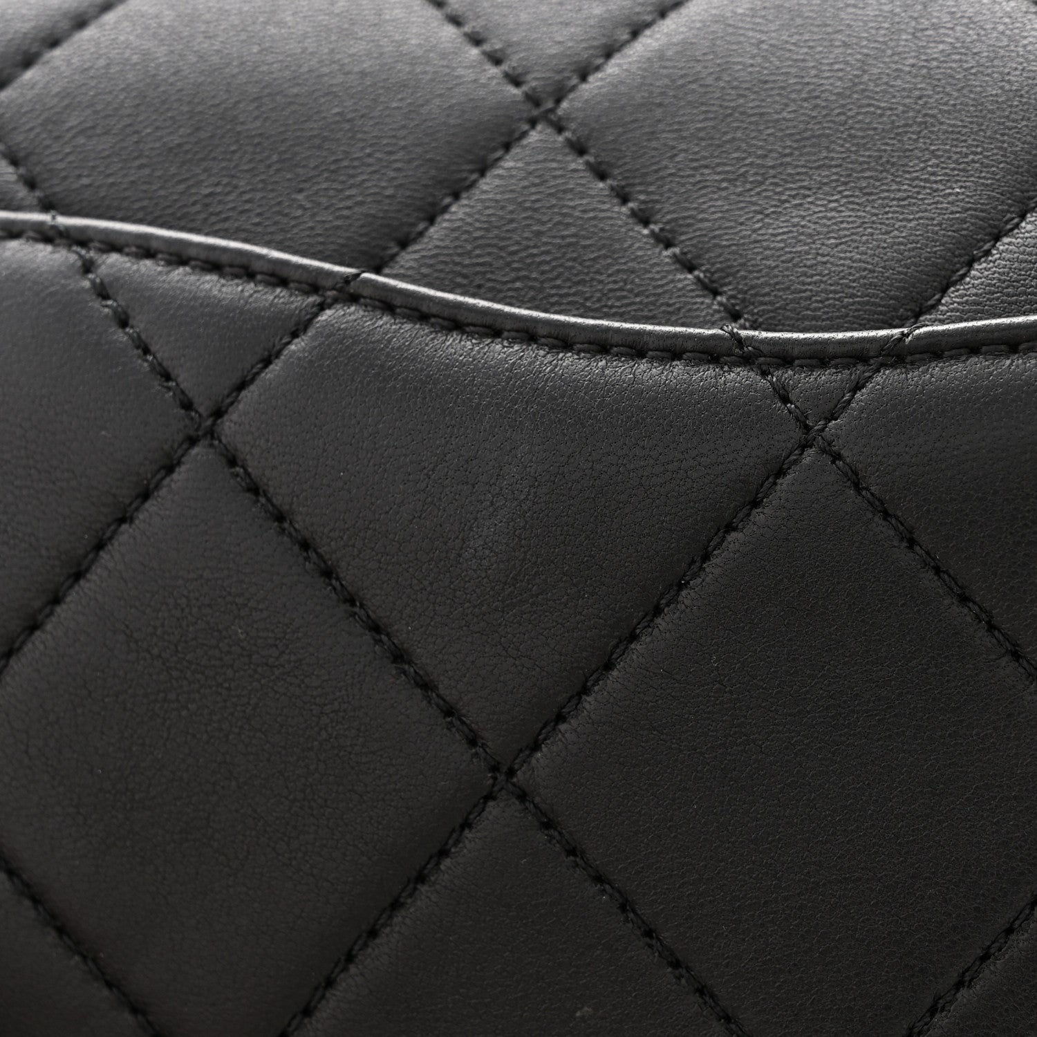 Chanel Lambskin Quilted Resin Bi-Color Waist Bag Fanny Pack Black 12 of 13