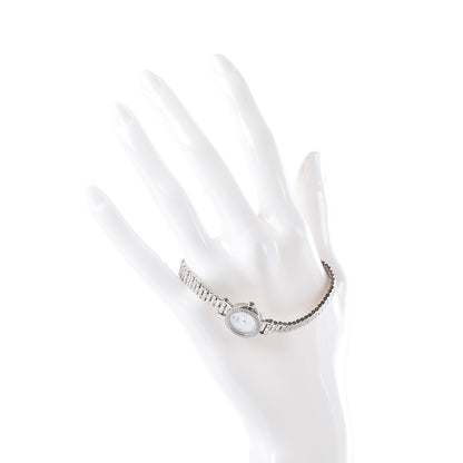 Hermes 18K White Gold Diamond 16mm Faubourg Quartz Watch 2 of 7