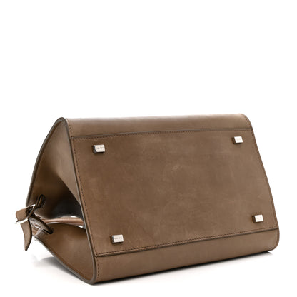The Row Polished Saddle Calfskin Soft Margaux 10 Bag Mouse Grey 4 of 14