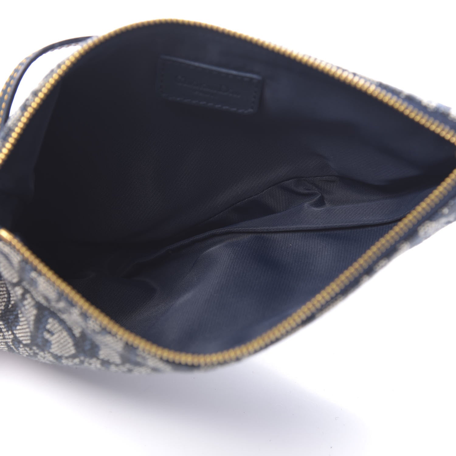 Christian Dior Monogram Mini Saddle Pochette Navy 4 of 9