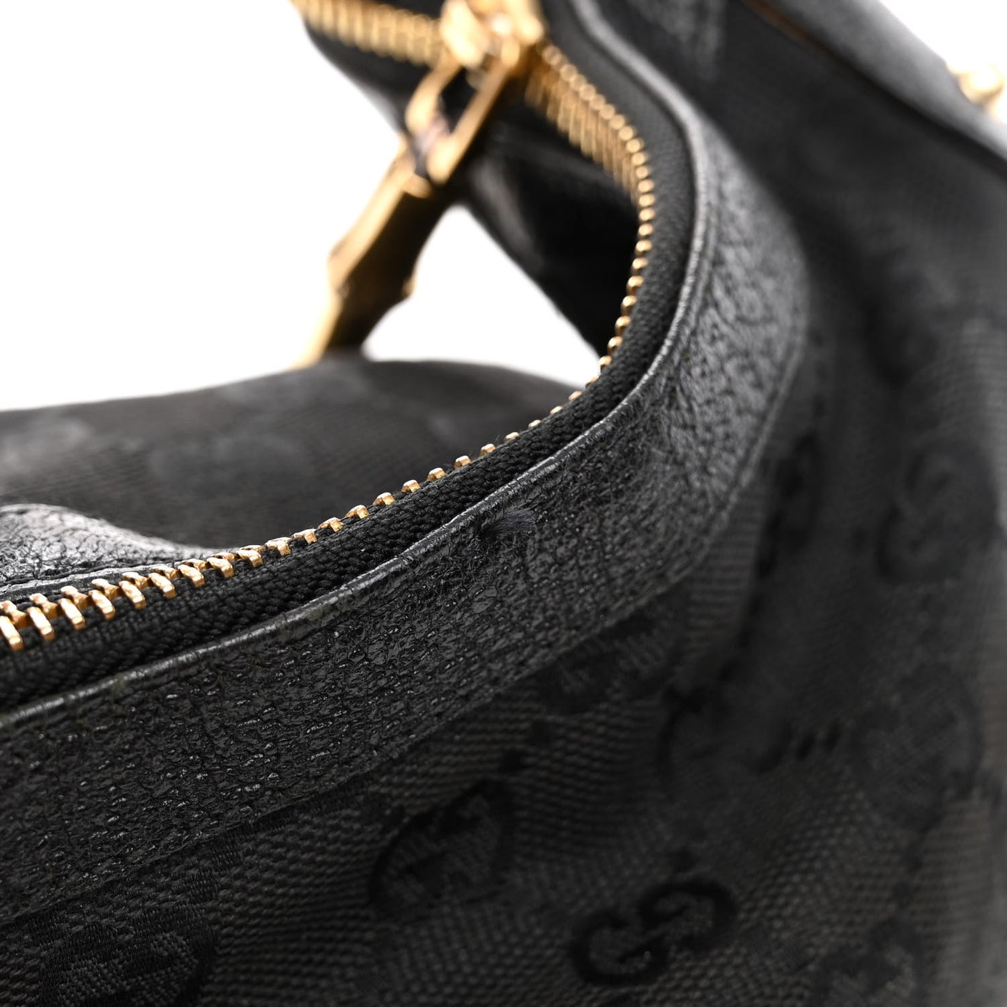 Monogram Web Bamboo Ring Hobo Black