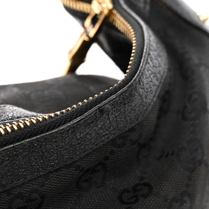 Gucci Monogram Web Bamboo Ring Hobo Black 14 of 14