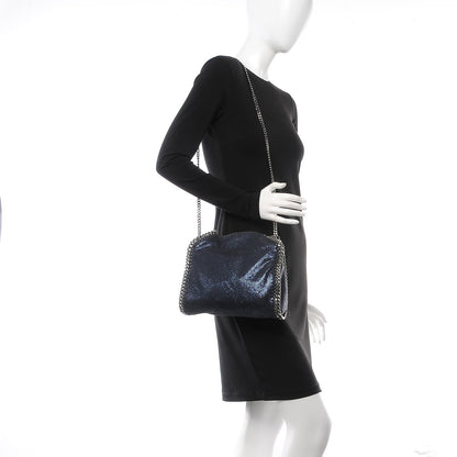 Stella McCartney Shaggy Deer Mini Falabella Fold Over Tote Lapis Navy 3 of 9
