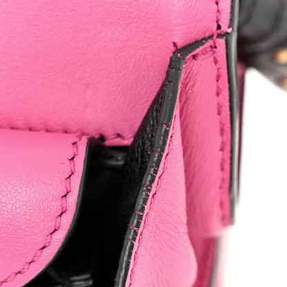 Prada City Calf Saffiano Cahier Bag Fuxia Black 11 of 11