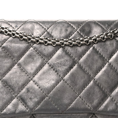 Chanel Metallic Aged Calfskin Quilted 2.55 Reissue 227 Flap Dark Silver 21 of 40