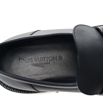 Louis Vuitton Calfskin Oversized Chain Academy Loafers 39 Black 7 of 7