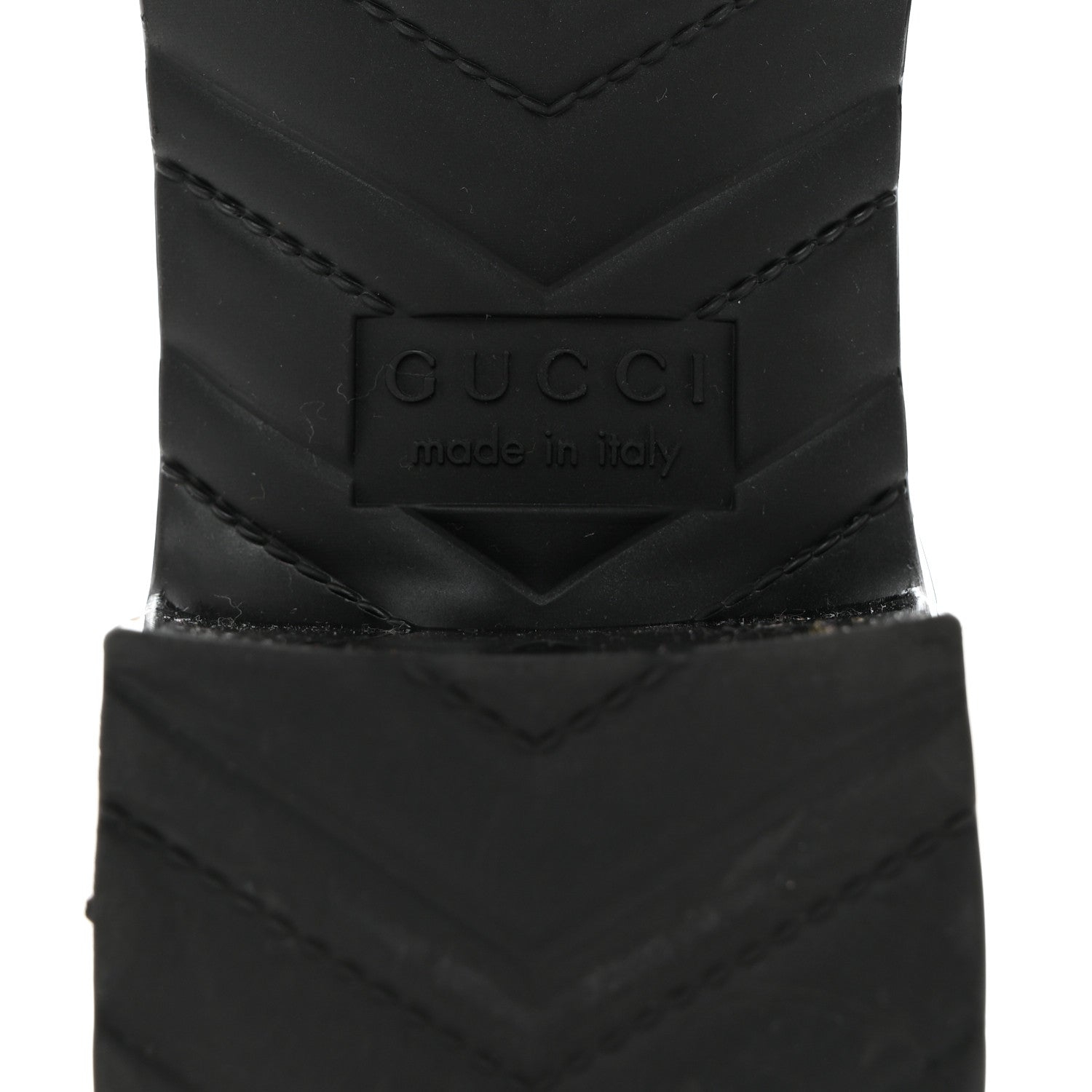 Gucci Rubber Gucci Logo Womens Platform 20/60mm Slide Sandals 37 Black 8 of 10