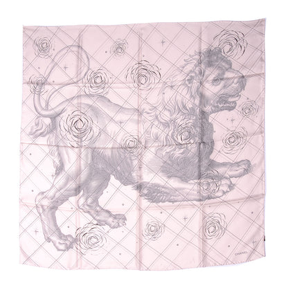 Chanel Silk Lion CC Scarf Light Pink 2 of 9
