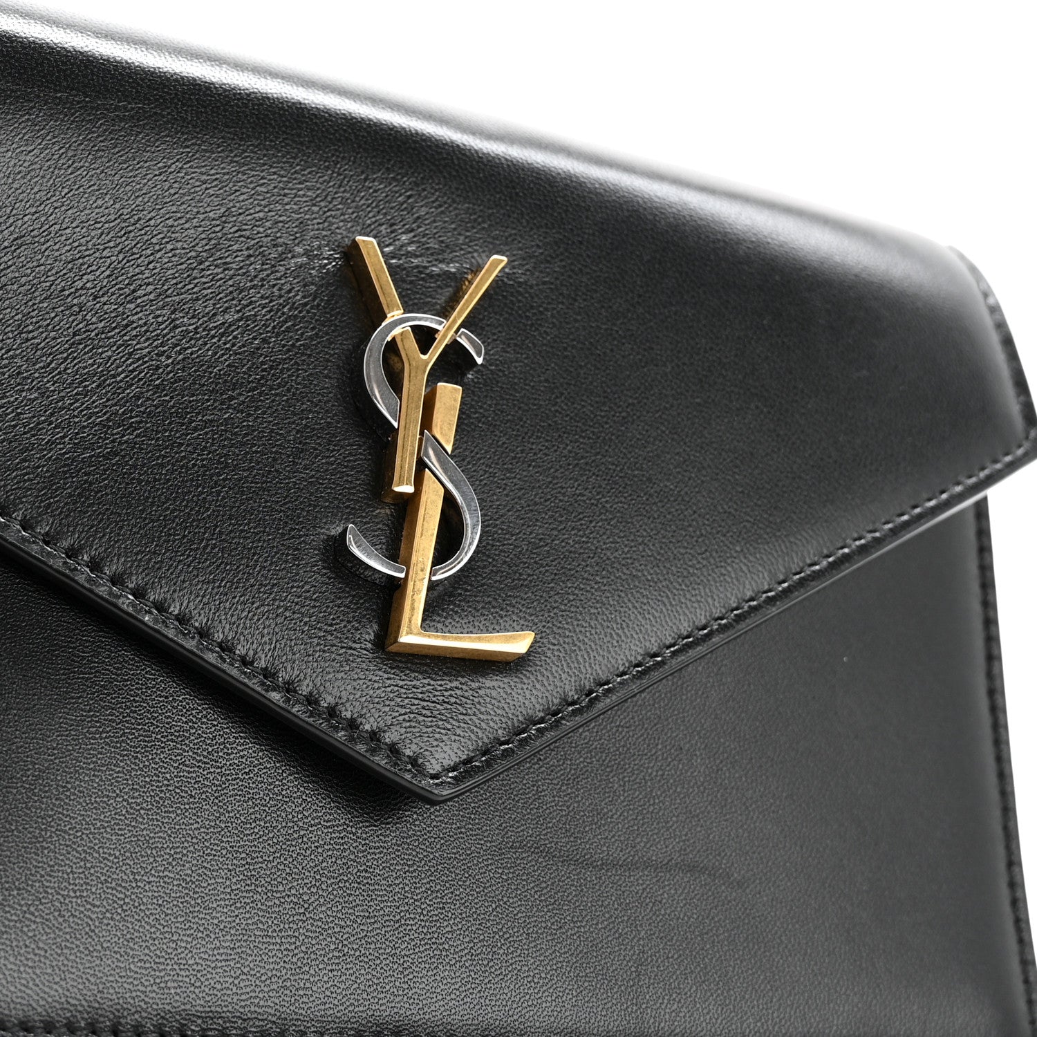 Saint Laurent Smooth Calfskin Nappa Monogram Chain Wallet Black 13 of 13