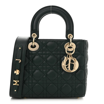 Christian Dior Lambskin Cannage Small My ABCDior Lady Dior Dark Green 1 of 10