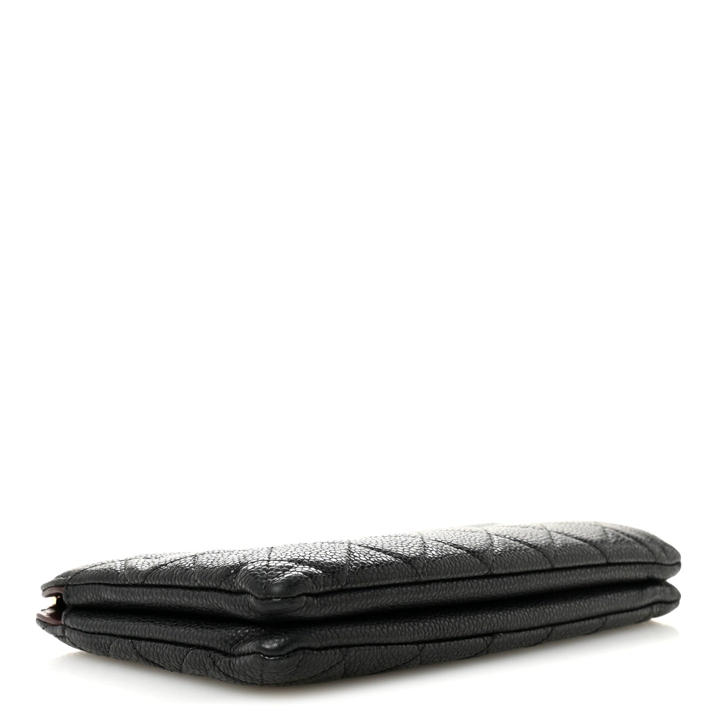 Caviar Quilted Small Zipped Clutch Black