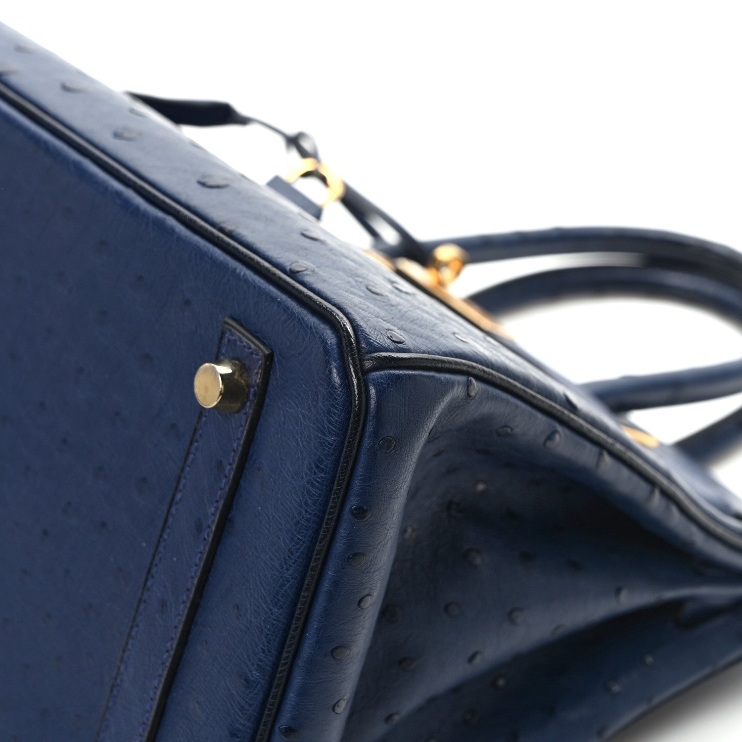 Hermes Ostrich Birkin 30 Bleu Iris 12 of 14