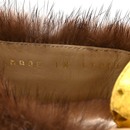 Fendi Mink Ayers Lucite Fendi First 95mm Sandals 41 Natural Brown 9 of 12