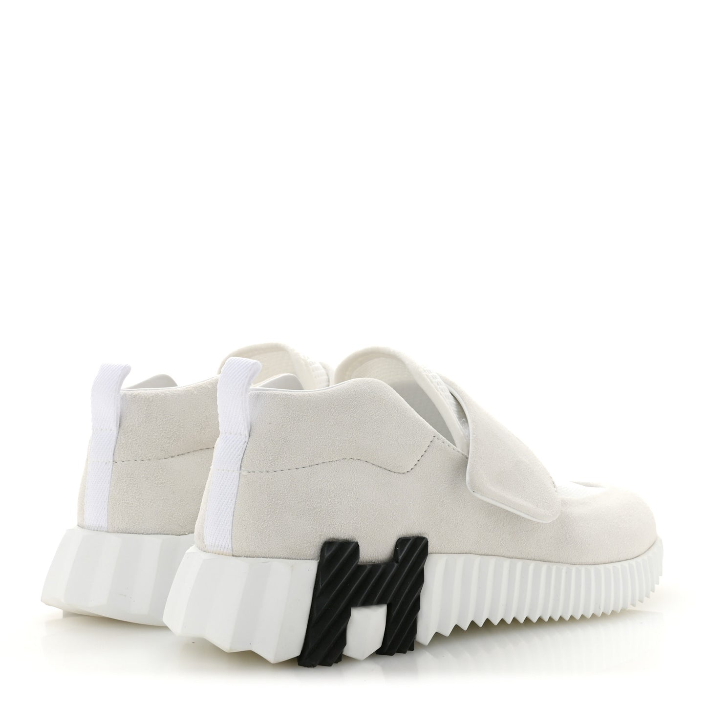 Suede Goatskin Mesh Fabric H Sneakers 38 White