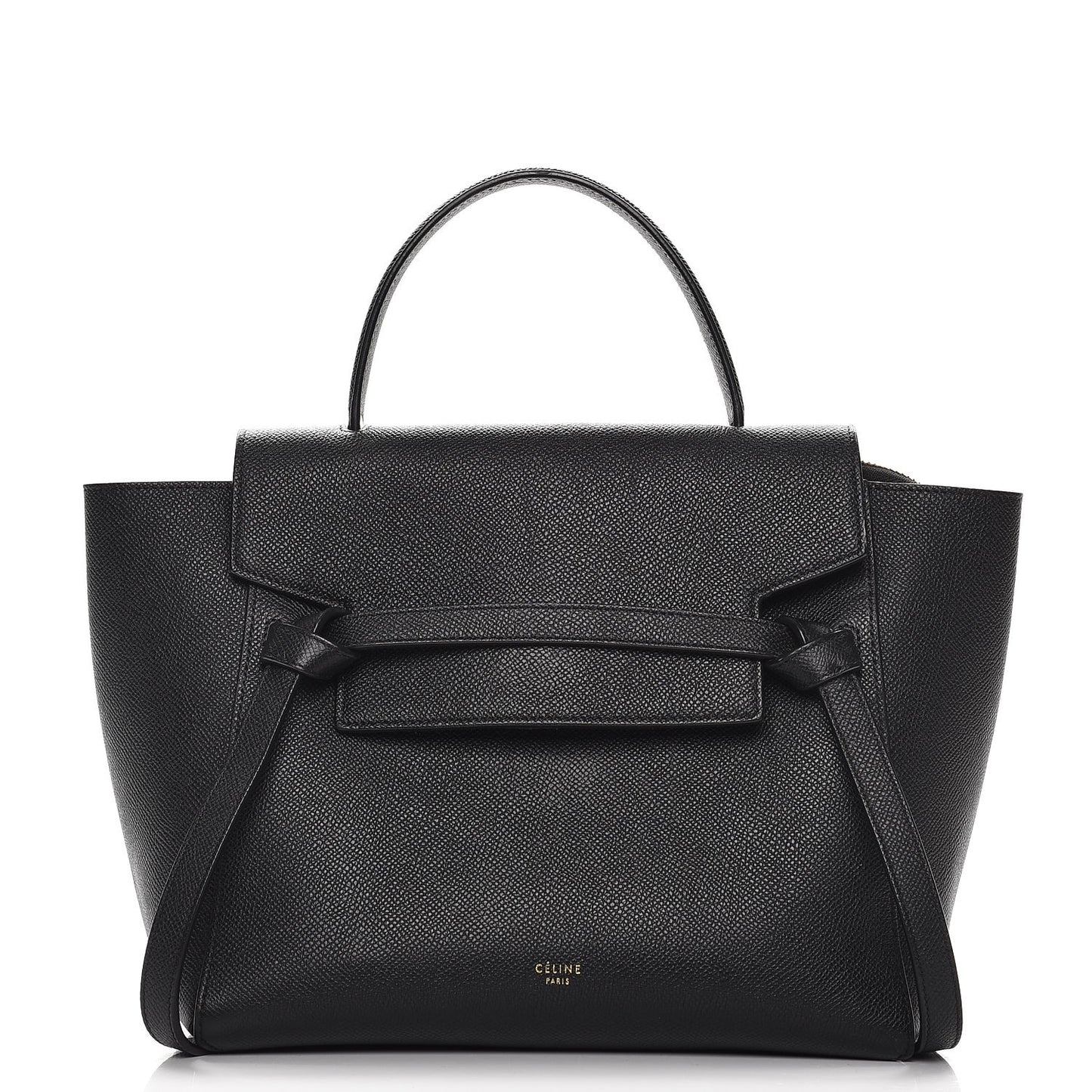 Grained Calfskin Micro Belt Bag Black