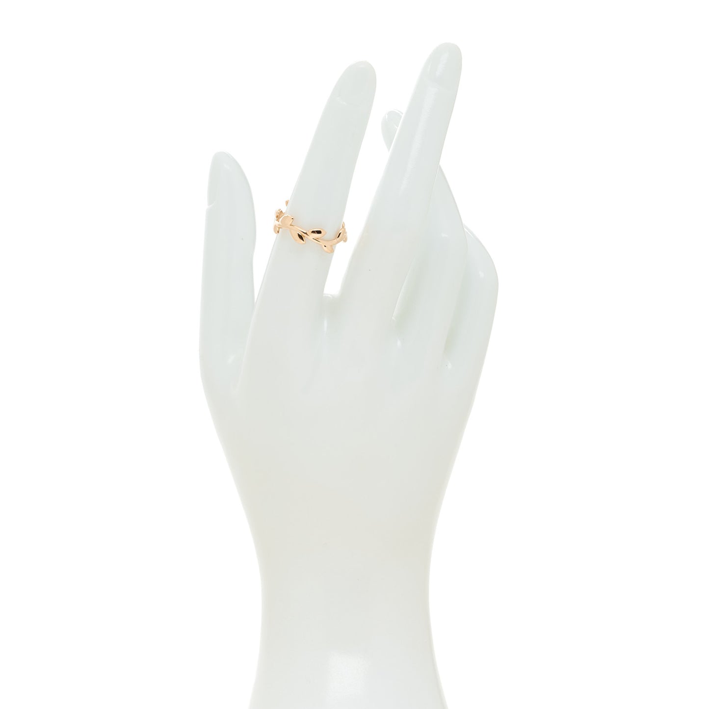 18K Rose Gold Narrow Paloma Picasso Olive Leaf Band Ring 51 5.75