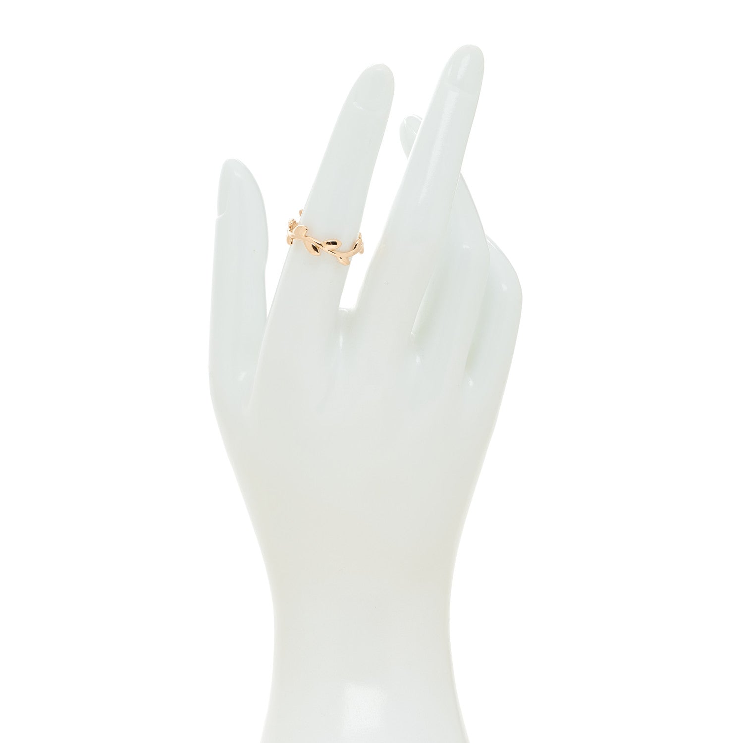 Tiffany 18K Rose Gold Narrow Paloma Picasso Olive Leaf Band Ring 51 5.75 2 of 4