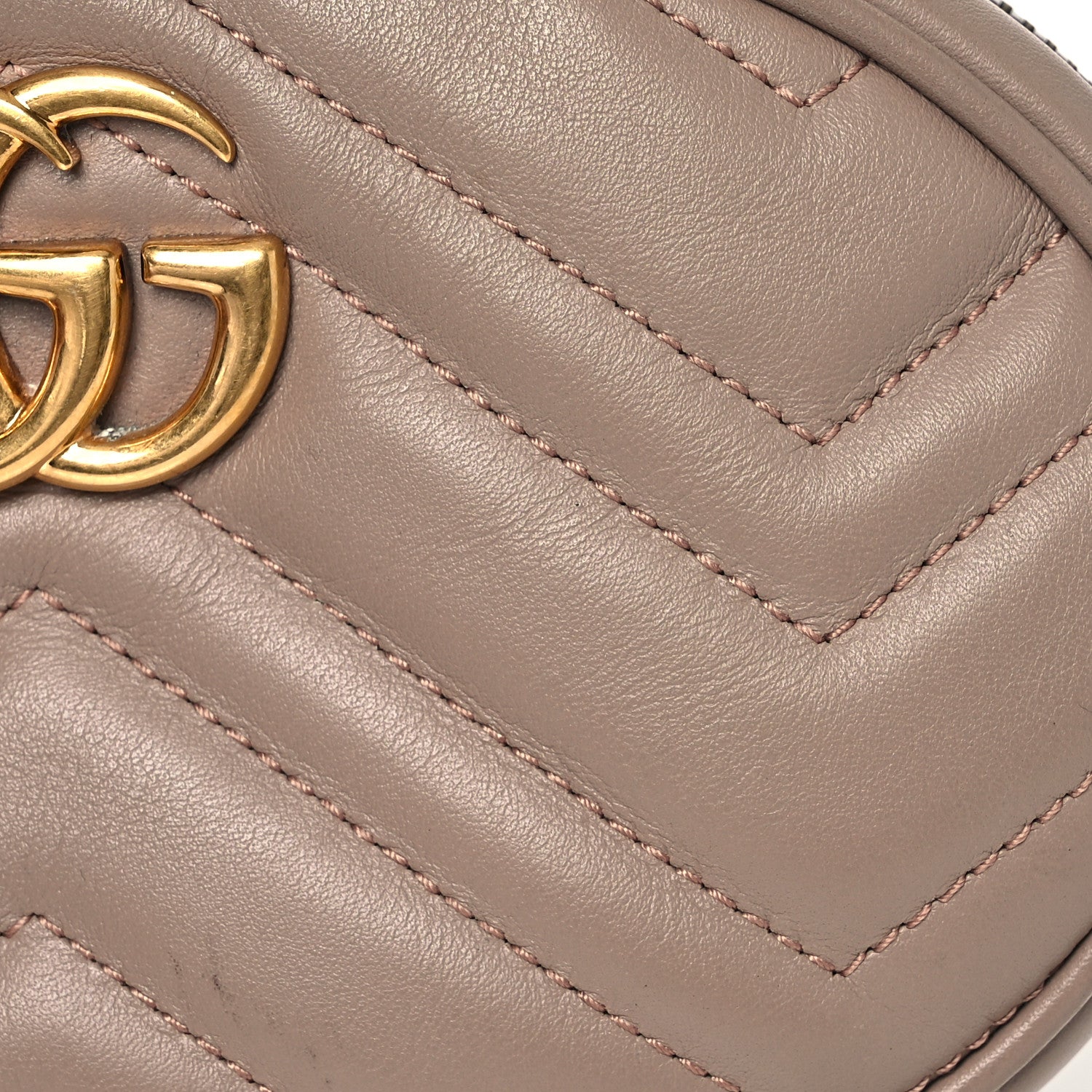 Gucci Calfskin Matelasse GG Marmont Belt Bag 85 34 Porcelain Rose 9 of 14