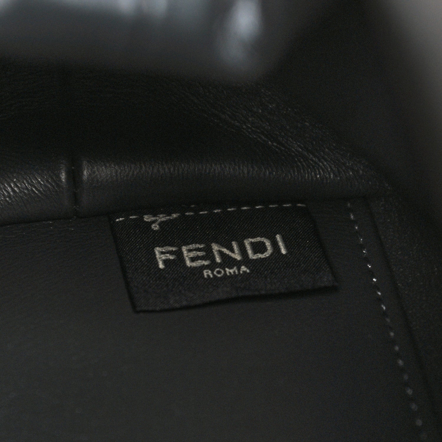Fendi Flannel Karligraphy Embroidered Medium Fendi First Grey 8 of 13