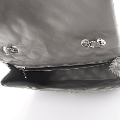 Chanel Lambskin Quilted Jumbo Single Flap Dark Grey 5 of 9