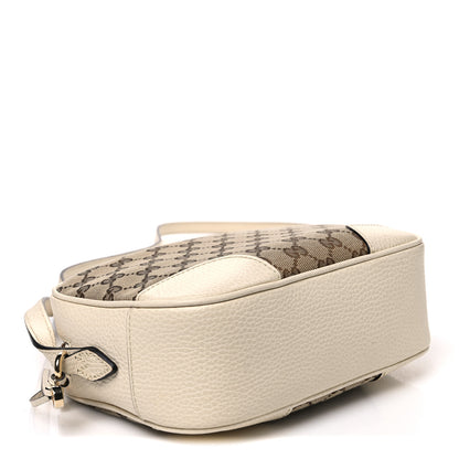 Gucci Monogram Dollar Calfskin Mini Bree Messenger Bag Beige Ebony Avoire 3 of 9