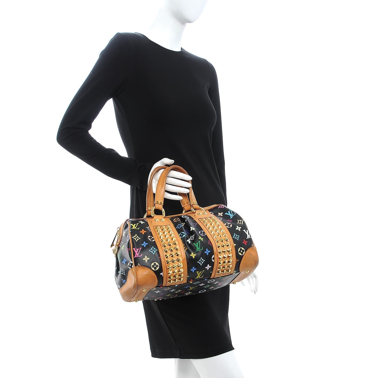 Louis Vuitton Monogram Multicolor Courtney MM Black 2 of 7