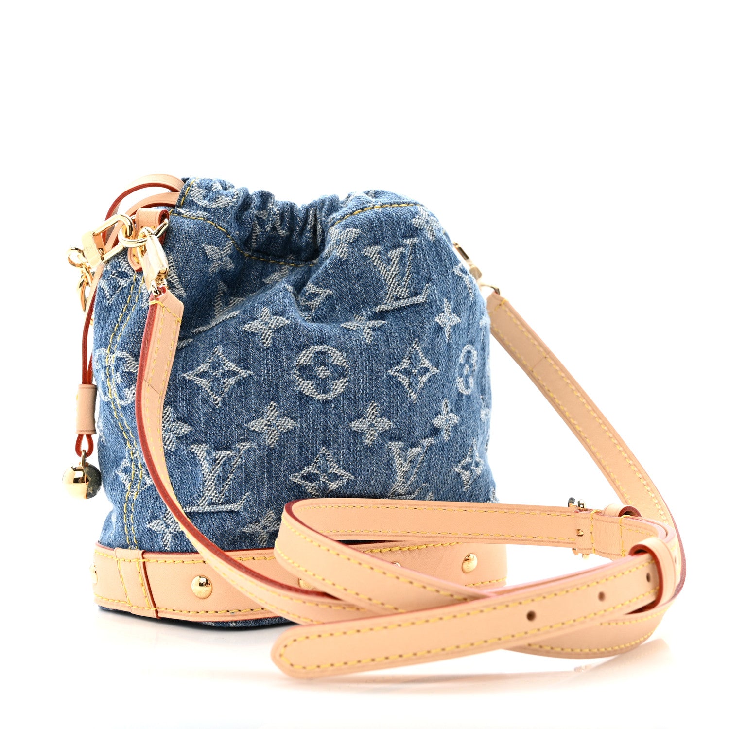 Louis Vuitton Monogram Denim Nano Noe Blue 3 of 9