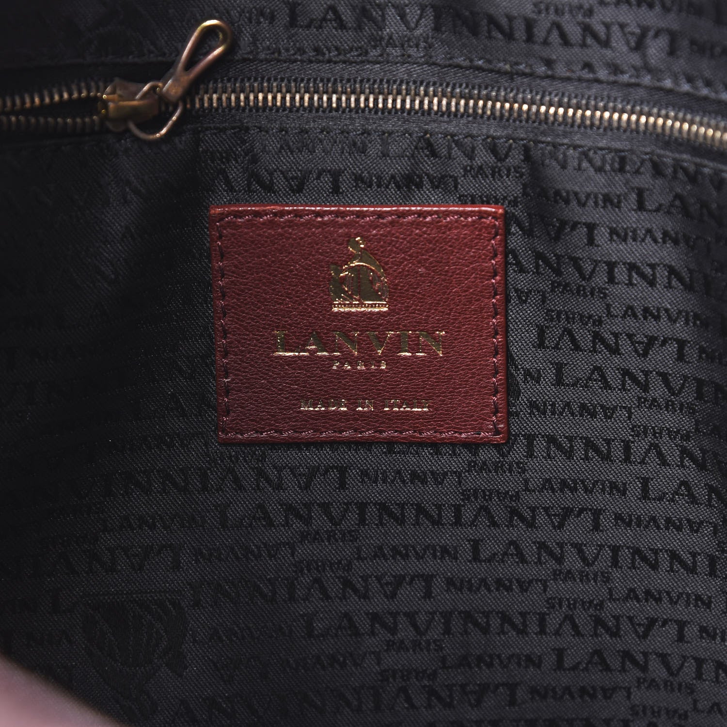 Lanvin Goatskin Amalia Bucket Bag Aubergine 7 of 10