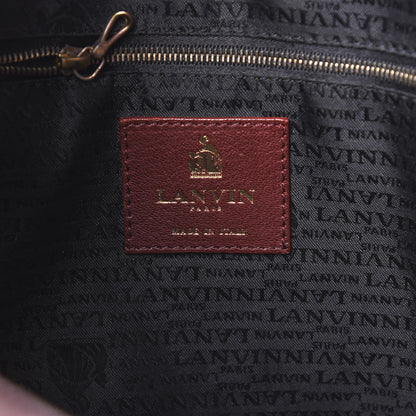 Lanvin Goatskin Amalia Bucket Bag Aubergine 7 of 10