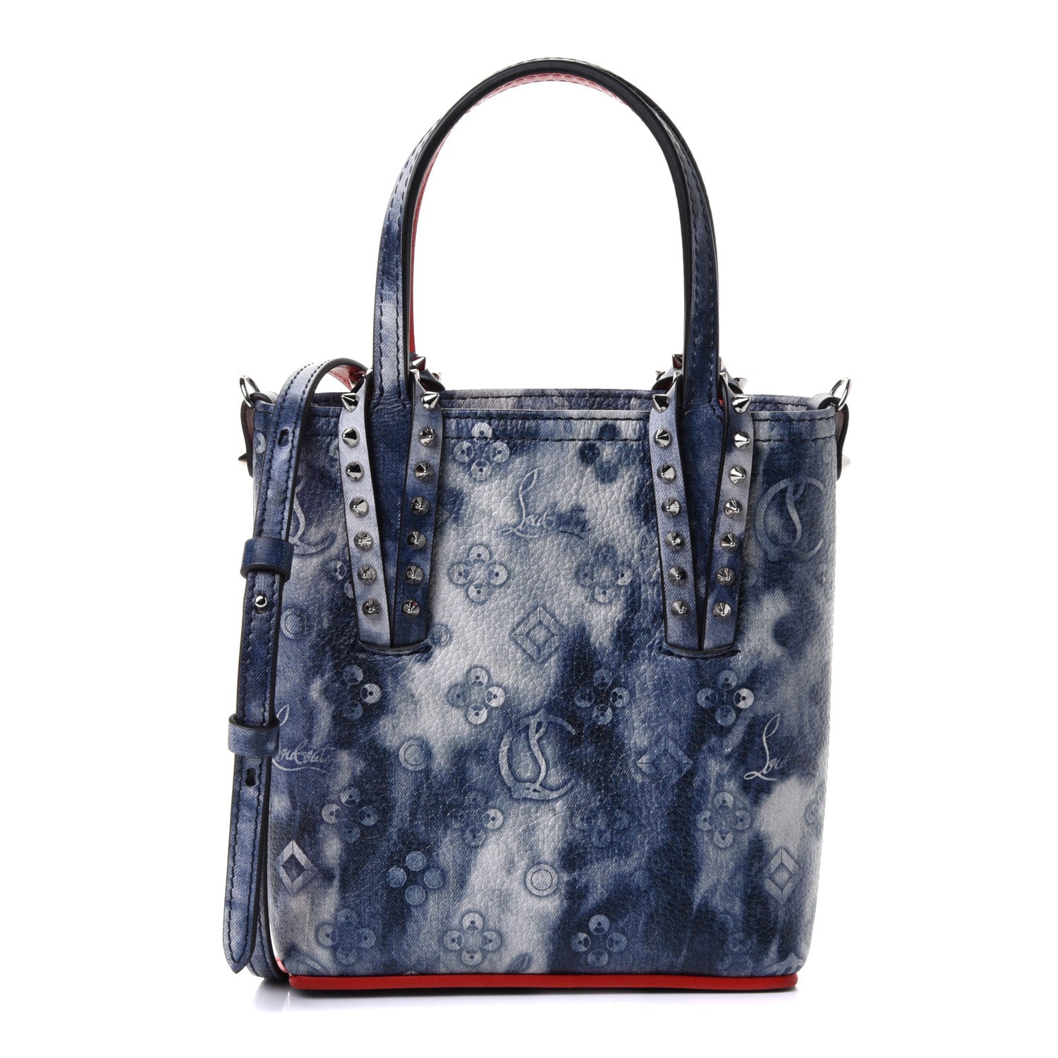 Christian Louboutin Calfskin Punk Mini North South Cabata Tote Multi 1 of 4
