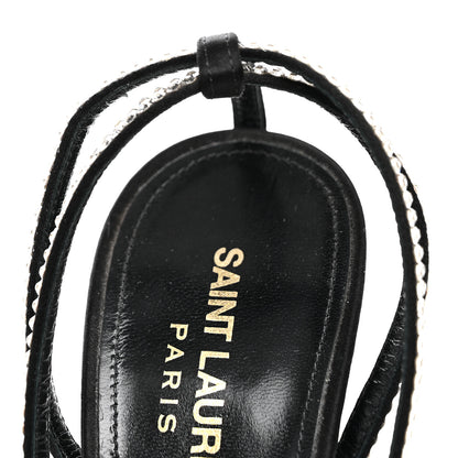 Saint Laurent Satin Crystal Ava 105 Sandals 36 Black 10 of 13