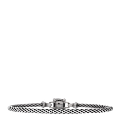 David Yurman Sterling Silver Diamond Black Onyx 8mm Chatelaine Bracelet 2 of 4
