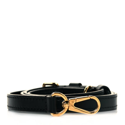 Louis Vuitton Calfskin 16mm Adjustable Shoulder Strap Black 1 of 4