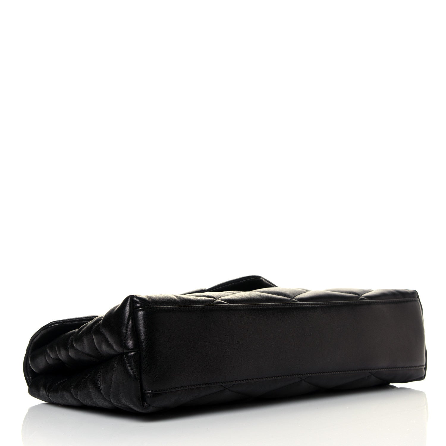Saint Laurent Lambskin Quilted Sade Puffer Envelope Clutch Black 4 of 5