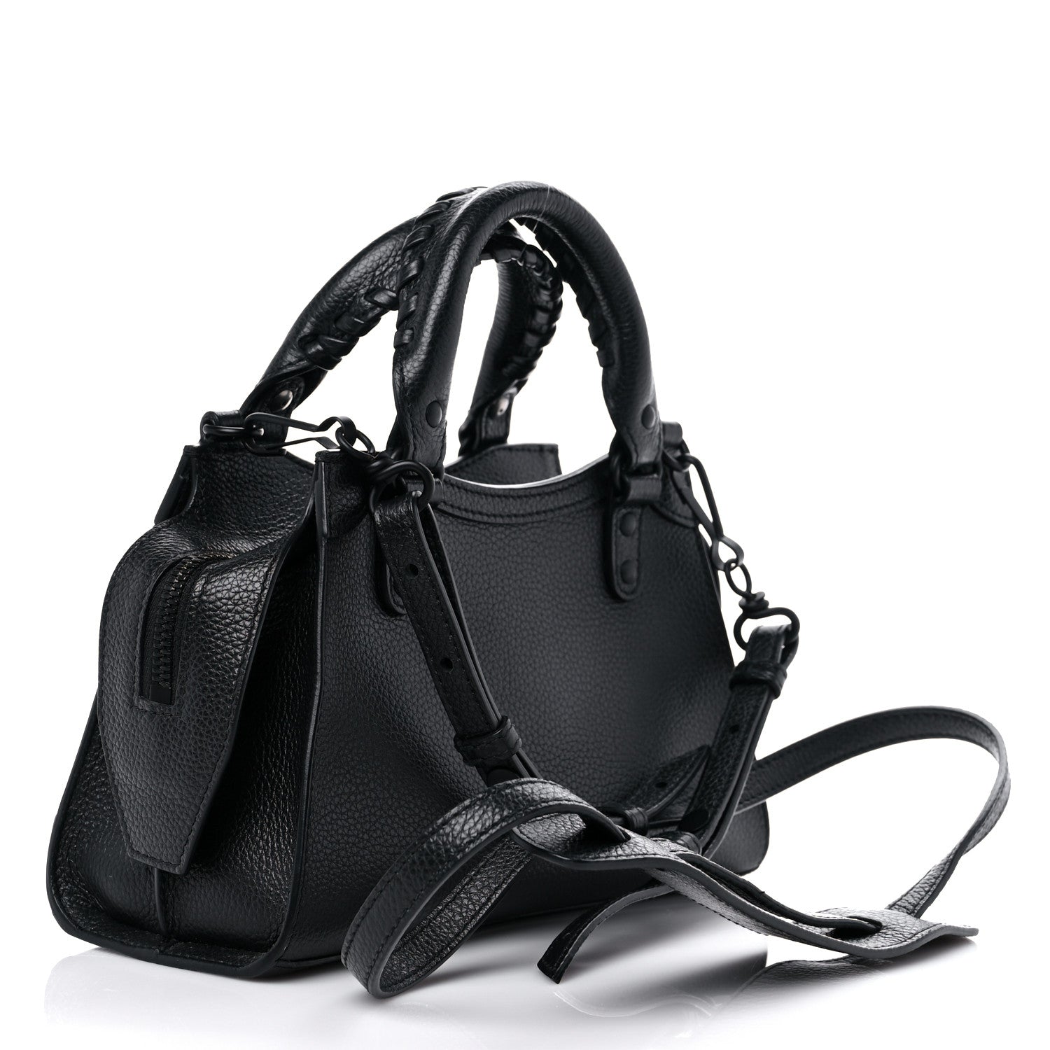 Balenciaga Grained Calfskin Neo Classic Black Hardware Mini City Black 3 of 10
