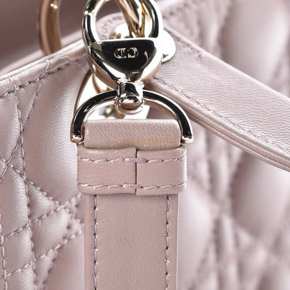 Christian Dior Lambskin Cannage Medium Lady Dior Taupe 11 of 14